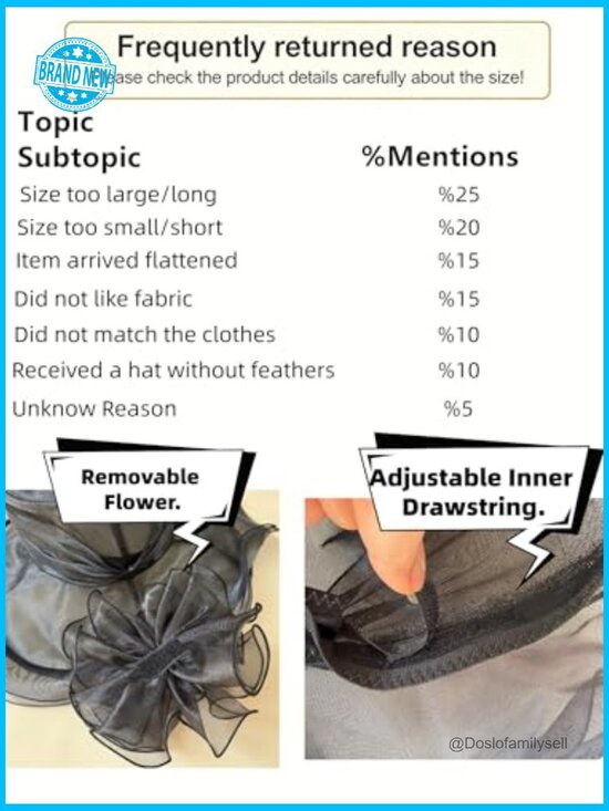 Organza Fascinator Hat Elegant Derby Church Wedding Party Tea main image 4